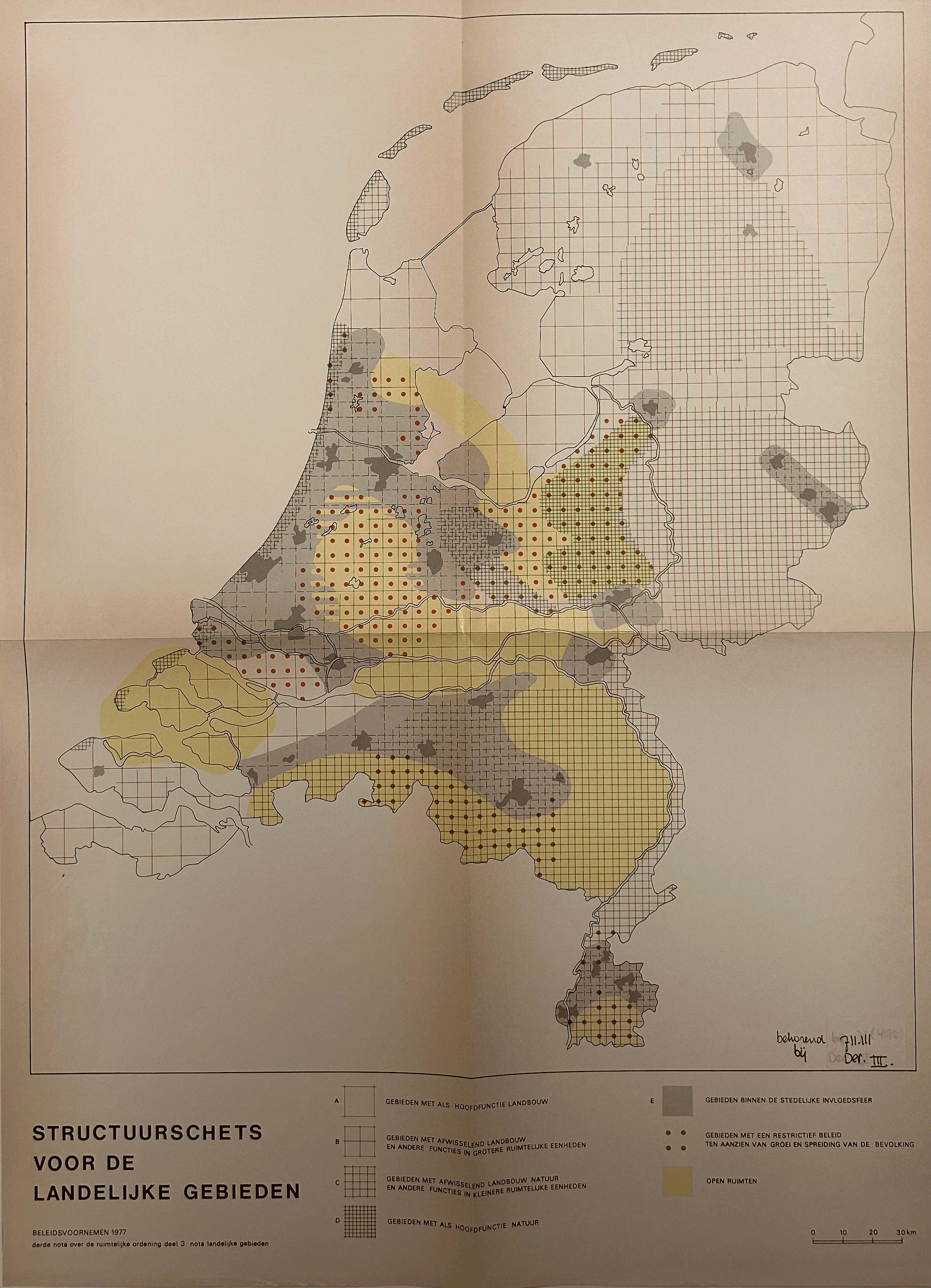 Kaart van Nederland met markeringen.