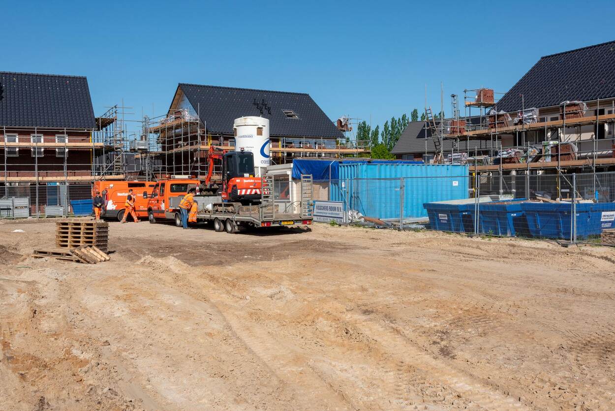 Verschillende woningen in aanbouw