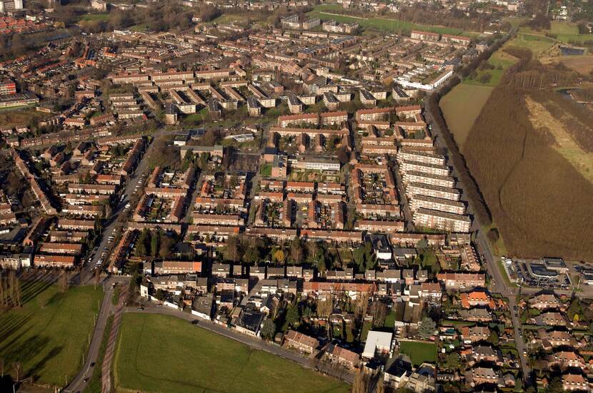 Luchtfoto van de plaats Heerlen